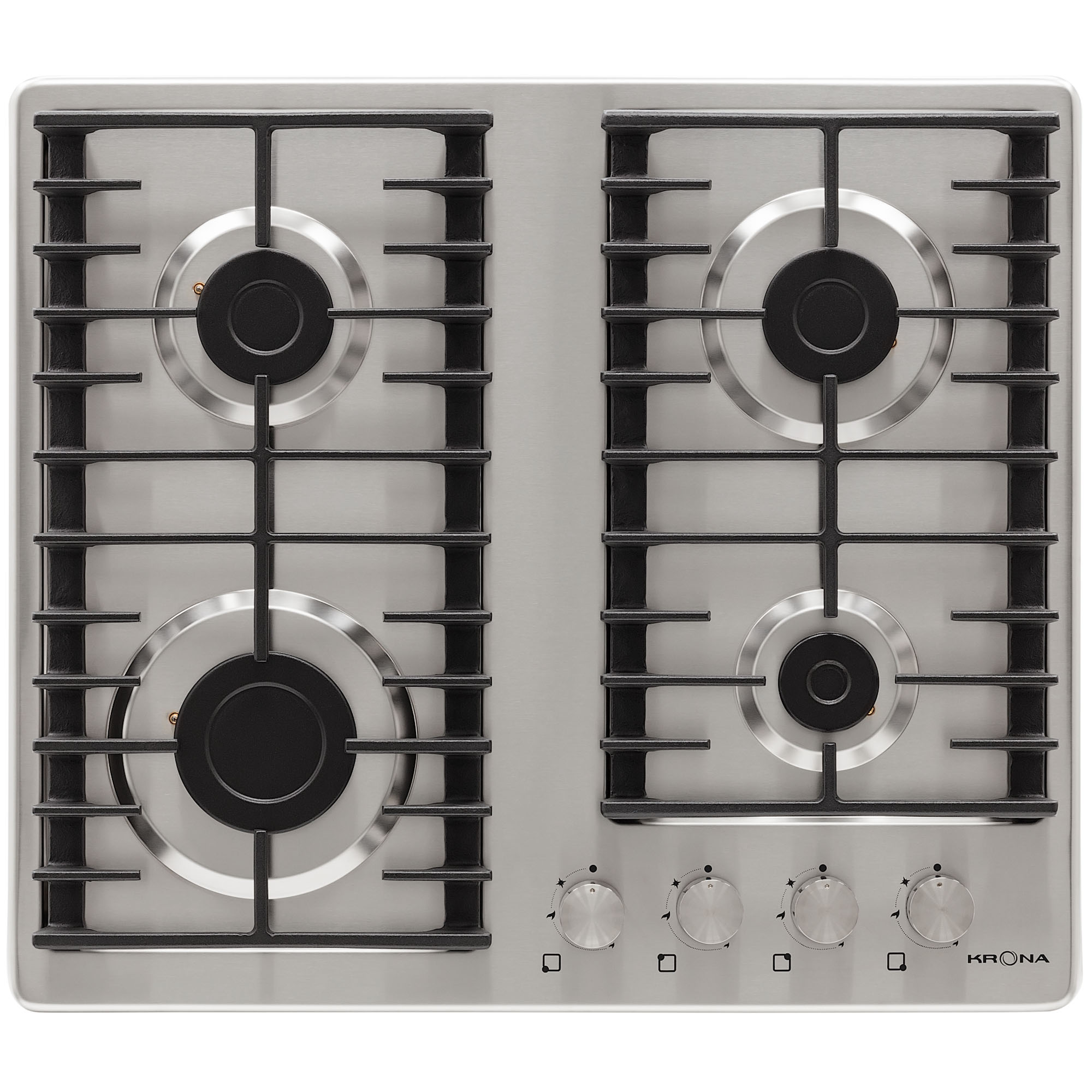Газовая варочная панель KRONA HAGEL 60 IX⚡ — купить с доставкой по ...