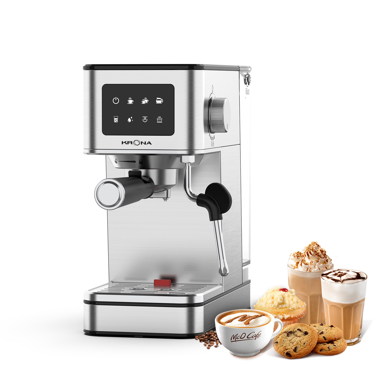 Рожковая кофеварка KRONA Espresso Kaffeemaschine Inox 20 Bar⚡ — купить ...