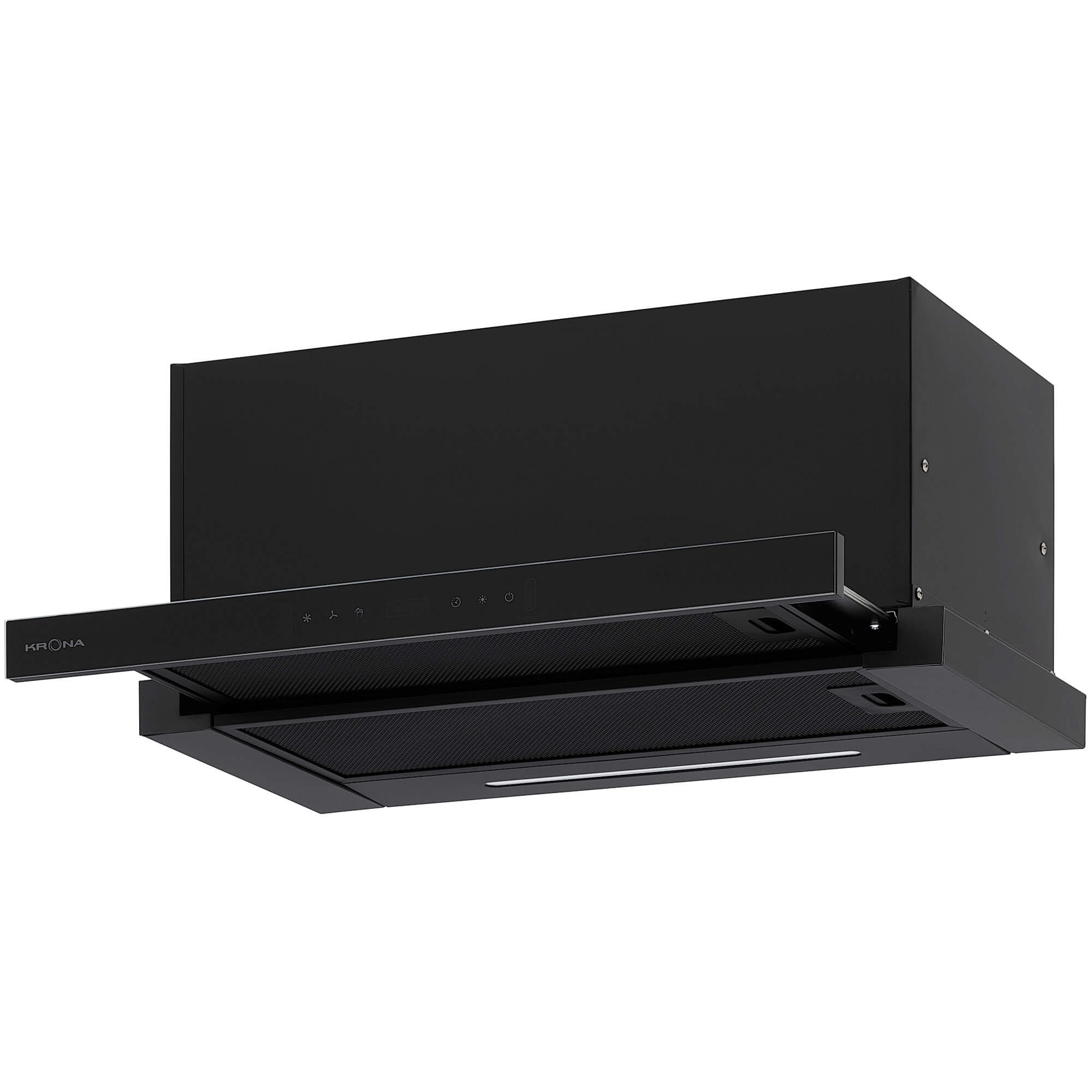 

Вытяжка телескопическая KRONA KAMILLA F MAX 600 black SGC AO