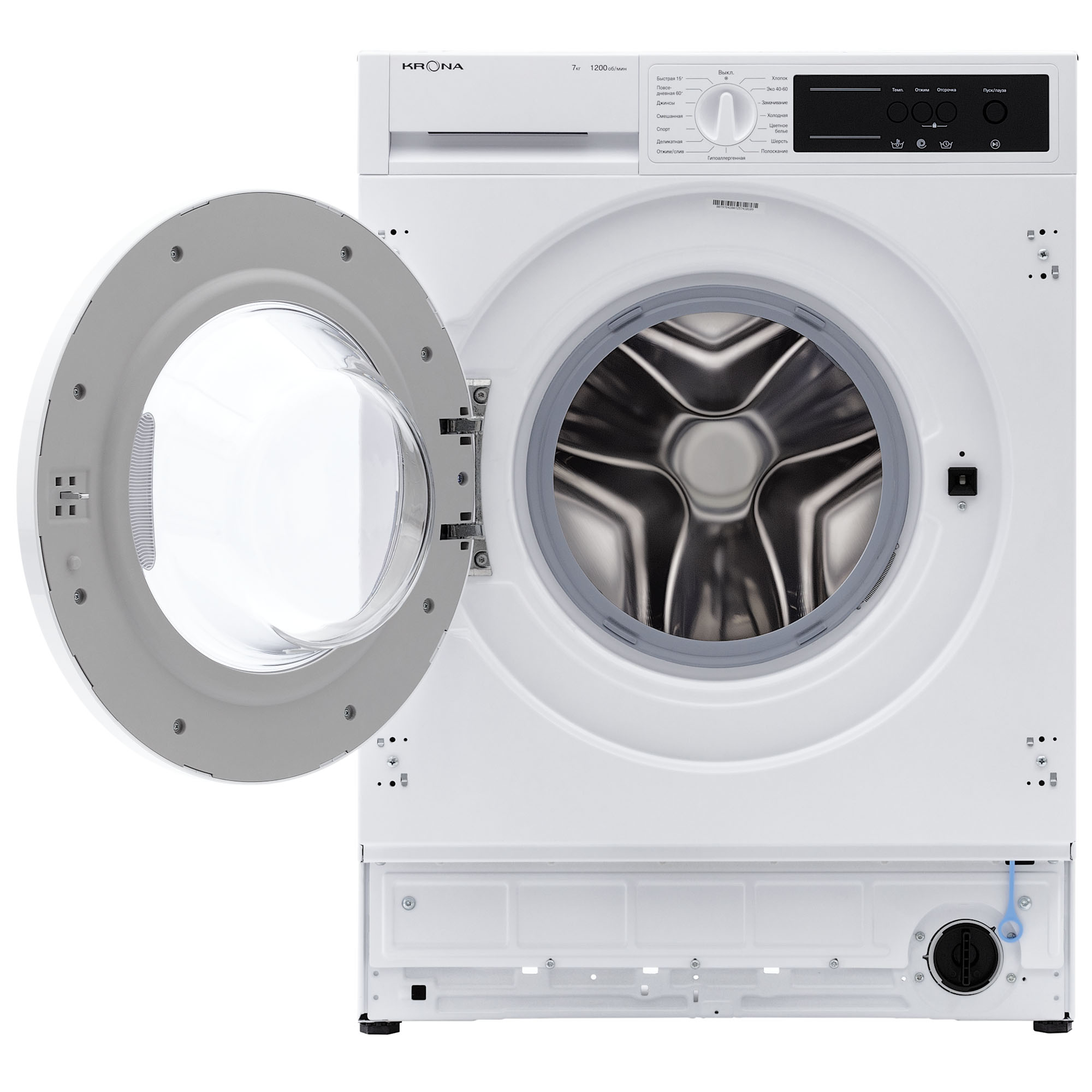 Встраиваемая стиральная машина KRONA ZIMMER 1200 7K WHITE⚡ — купить с ...