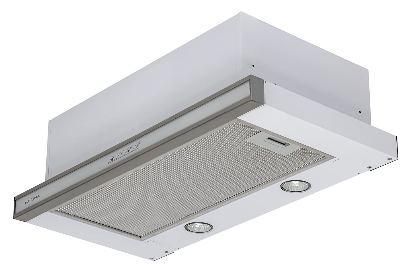 Вытяжка телескопическая KRONA Kamilla sensor 600 white glass (2 мотора ...