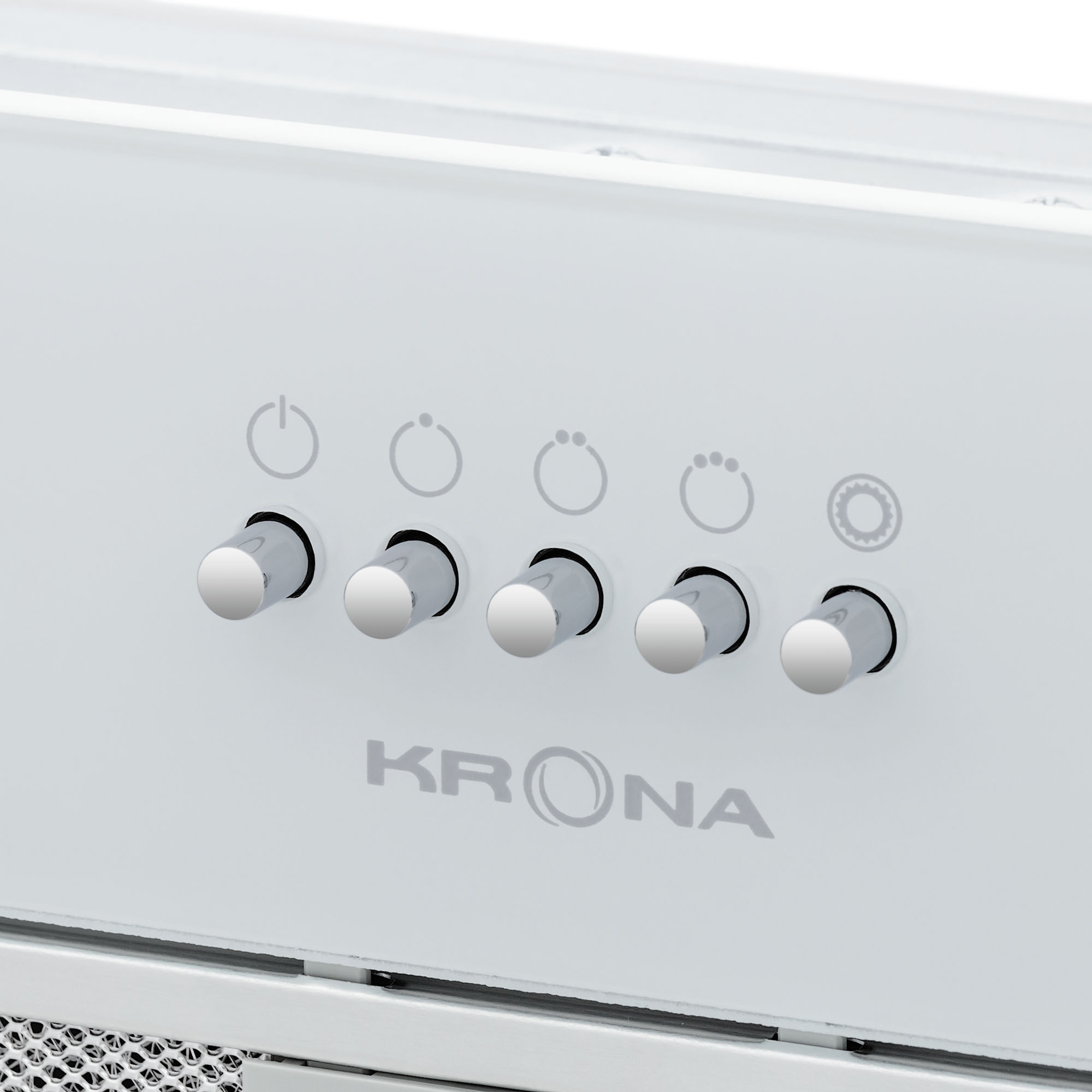 Полновстраиваемая вытяжка KRONA KATE 600 GLASS WHITE PB K⚡ — купить с ...