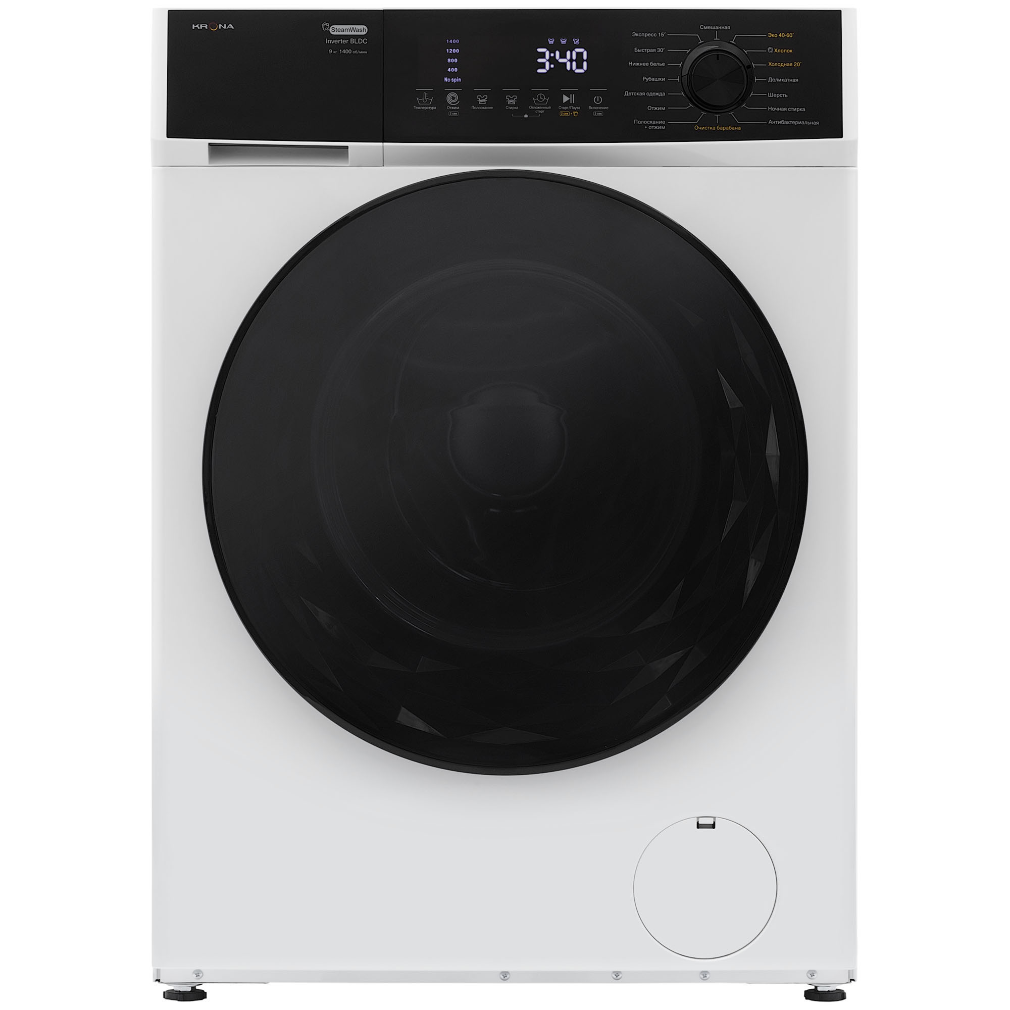 

Отдельностоящая стиральная машина KRONA RHENE MAX WHITE 1400 9K WM