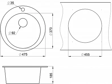 RUNDE D475 1 GRAPHITE