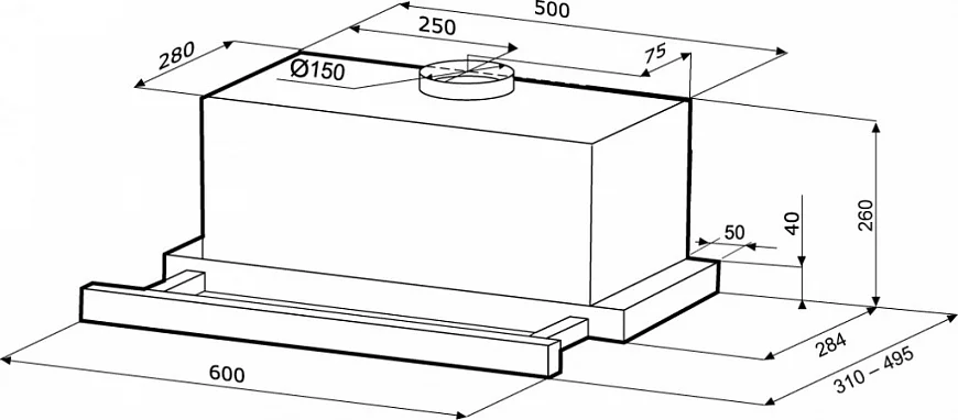 KAMILLA power 600 inox 3Р