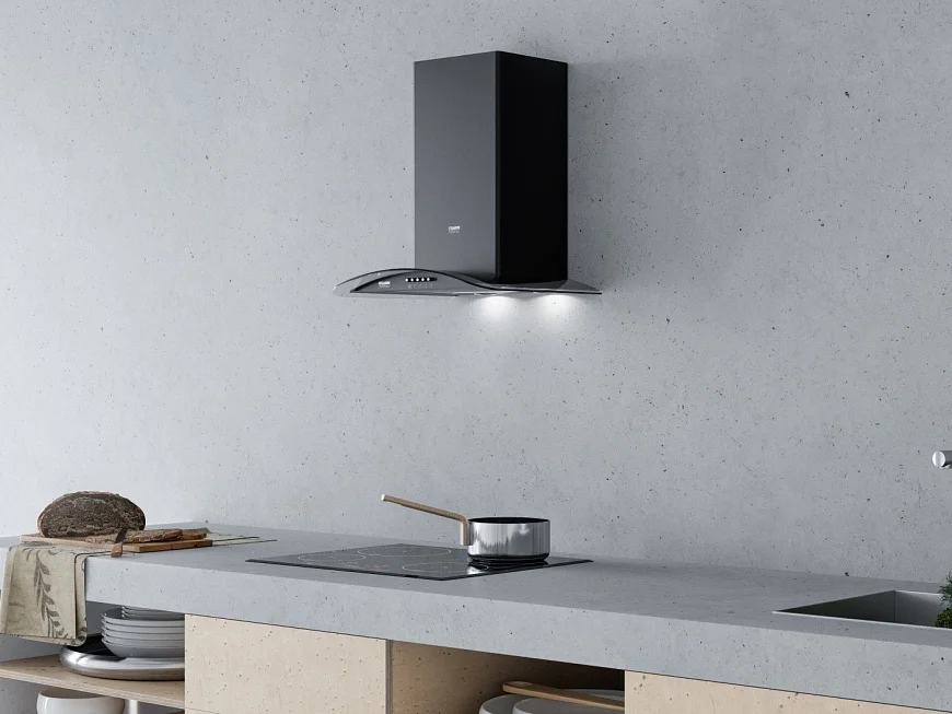 SABRINA 600 black/black glass push button