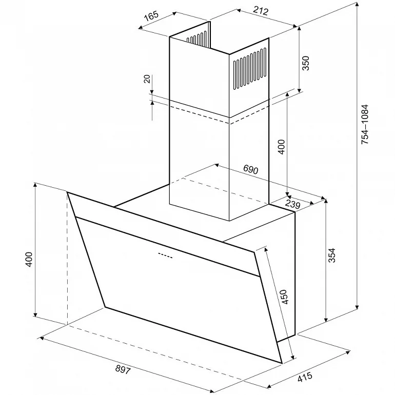 Kristen 900 black/inox S