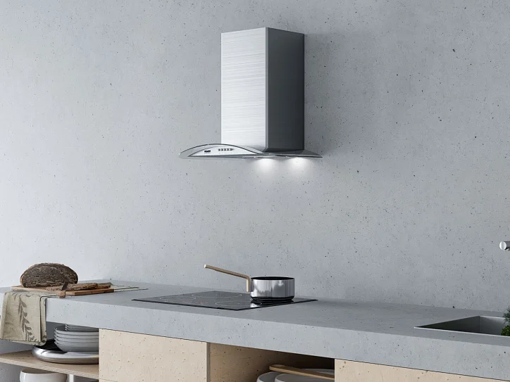 SABRINA 600 inox/glass push button