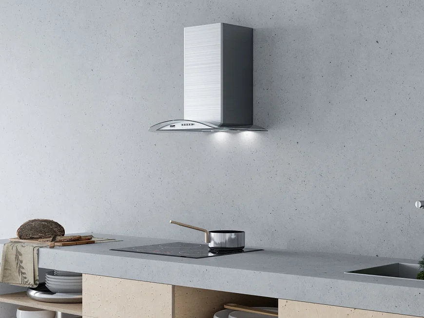 SABRINA 600 inox/glass push button