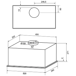 ZANDER 600 DN BLACK S