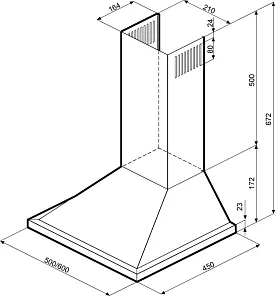 BELLA 600 BLACK push button