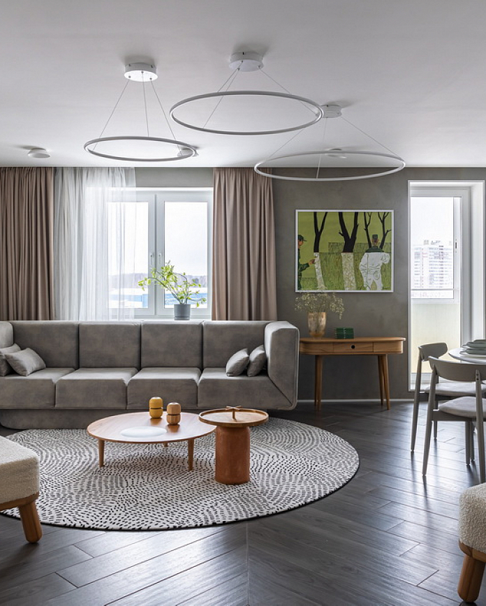 Техника KRONA на «дисциплинированной кухне-гостиной»