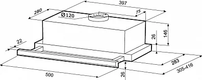 Kamilla slim 500 inox/inox