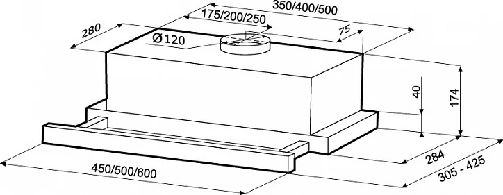 KAMILLA 600 black (1 мотор)